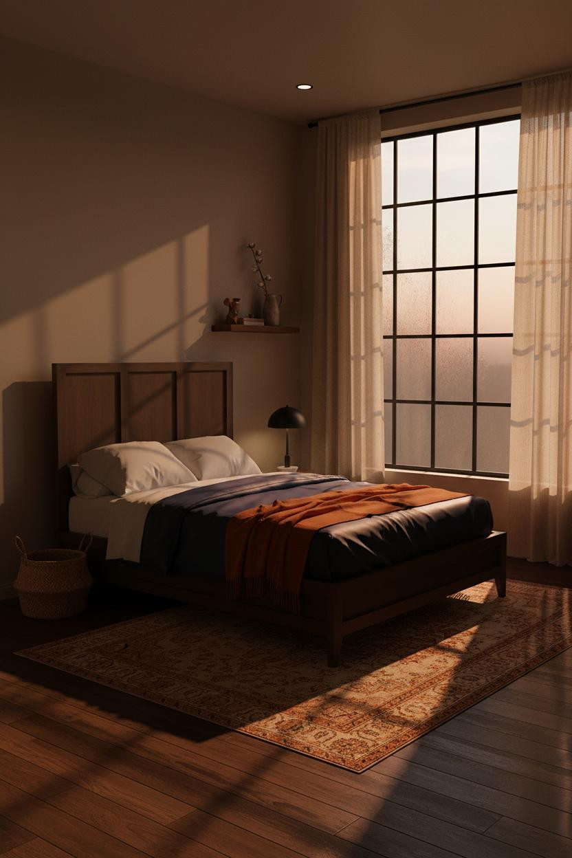 Dark Moody Bedroom Crittall Window