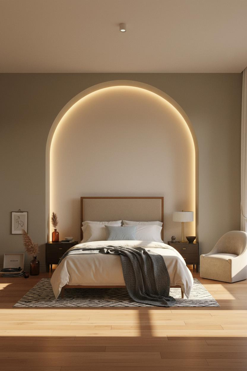 Dream Bedroom Arched Niche Natural Light