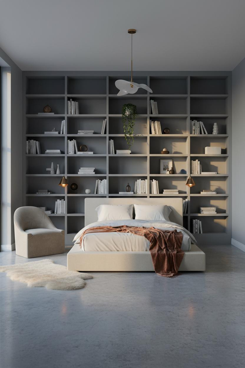 Dream Bedroom Built In Shelving Modern