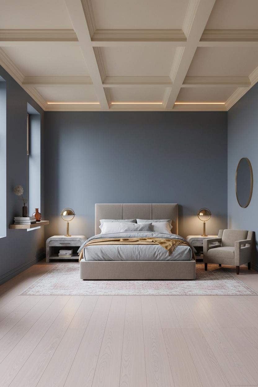 Dream Bedroom Coffered Ceiling Romantic