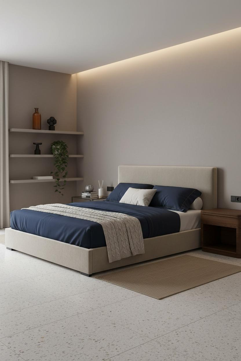 Floating Bed Frame King Size Modern