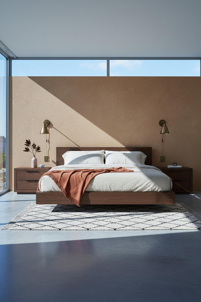 Floating Bed Frame King Size Platform MCM