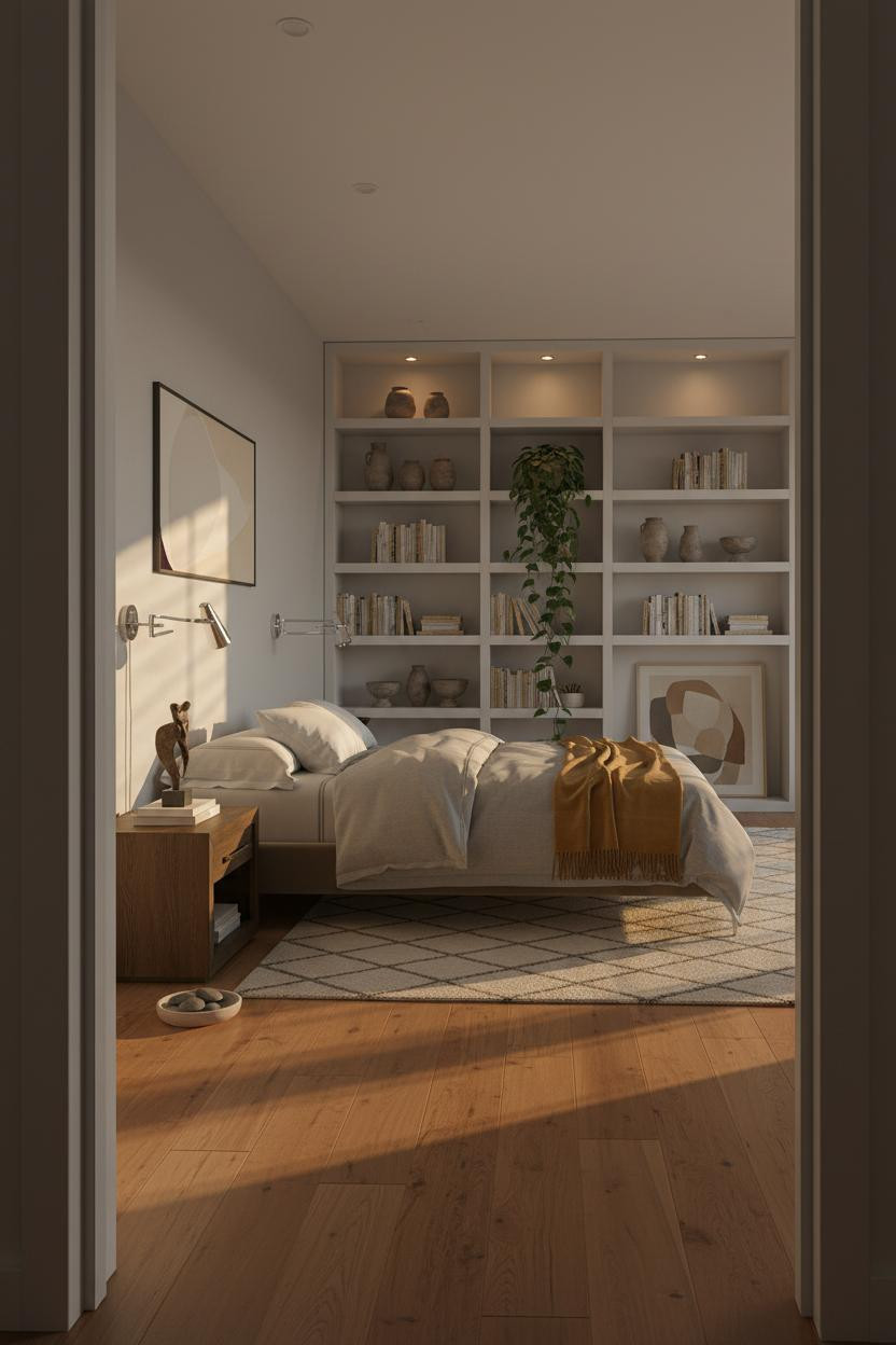 Floating Bed Frame Modern Bedroom Design