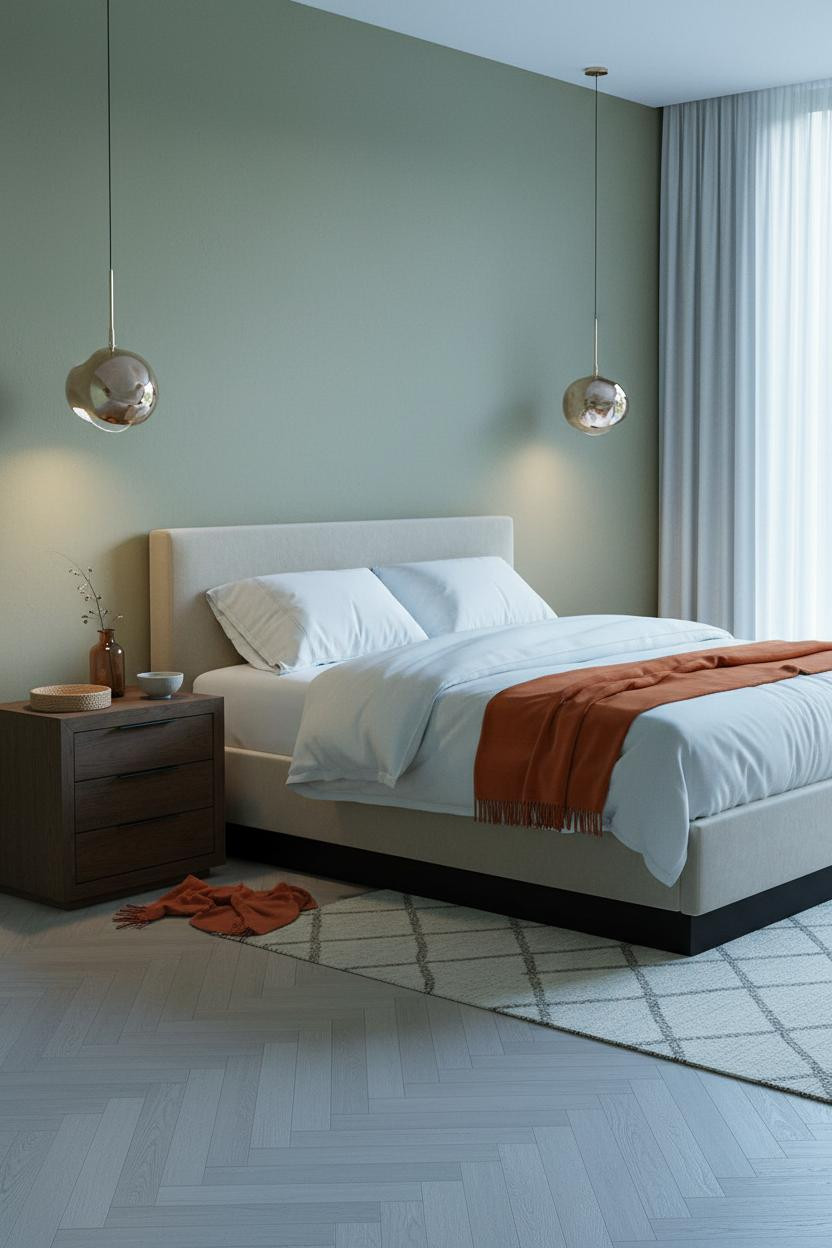 Floating King Bed Frame Modern Bedroom