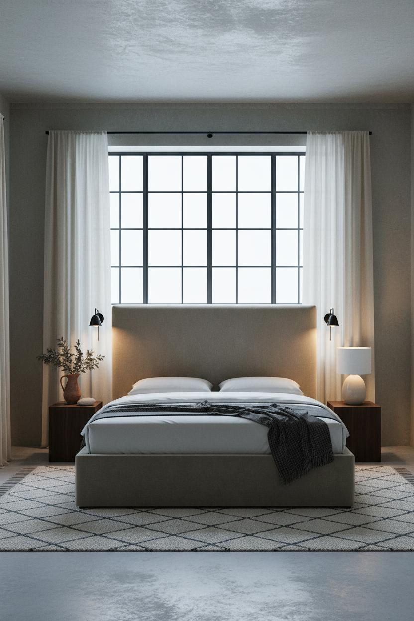 French Blue Bedroom Crittall Windows