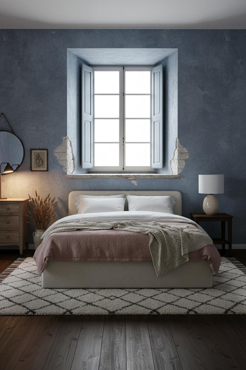French Blue Bedroom Soft Cottage Style