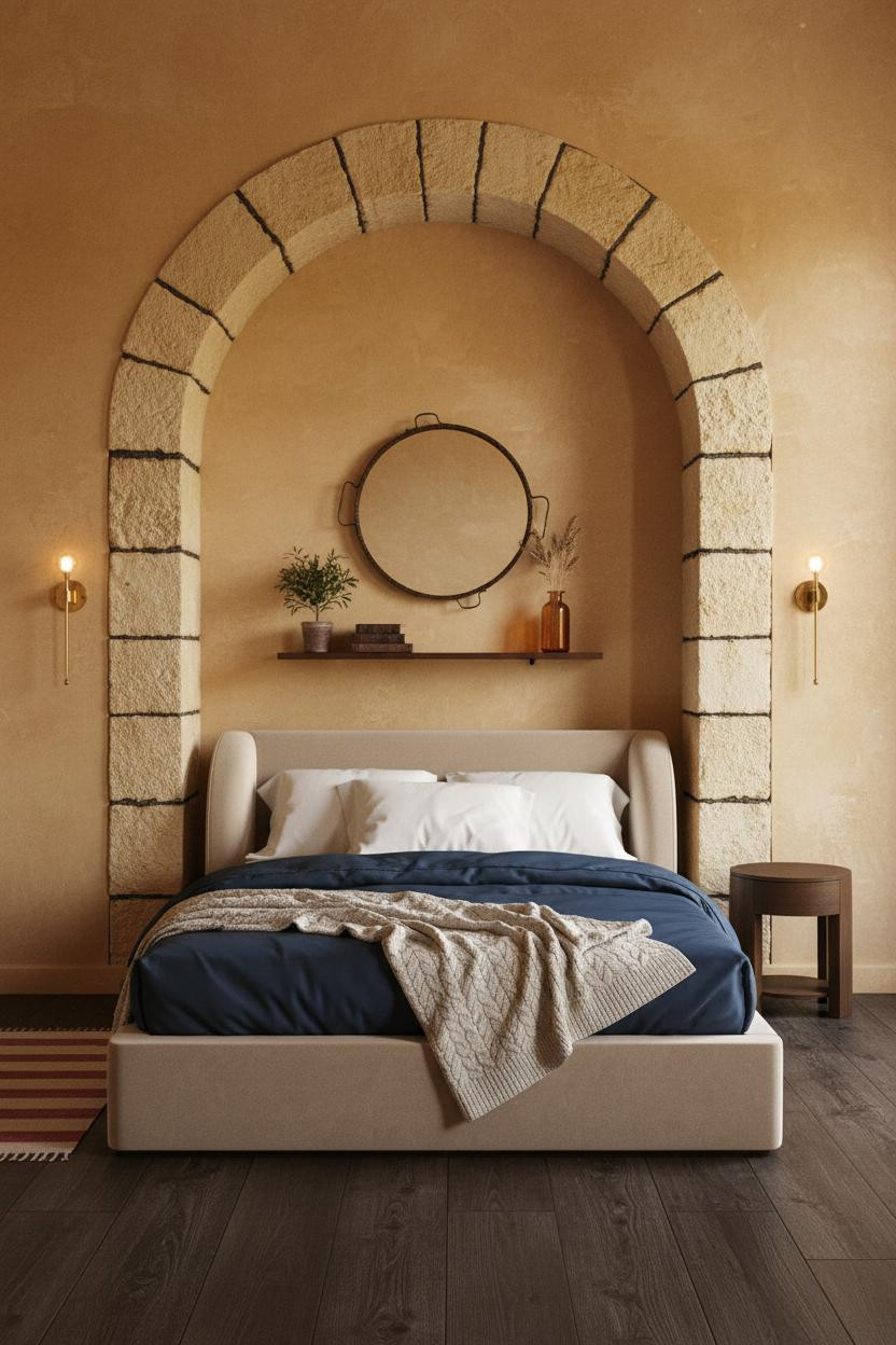 French Countryside Bedroom Stone Alcove Provence