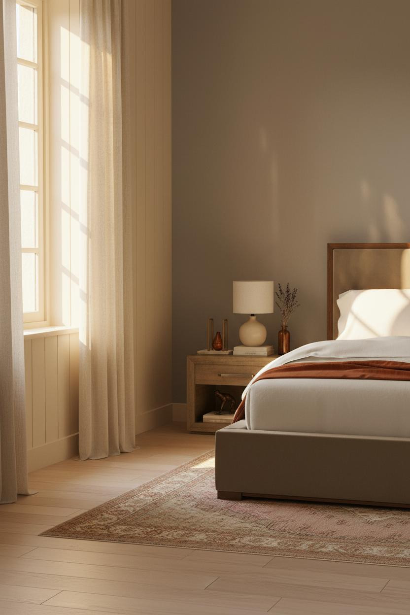French Provençal Bedroom With Board and Batten Walls
