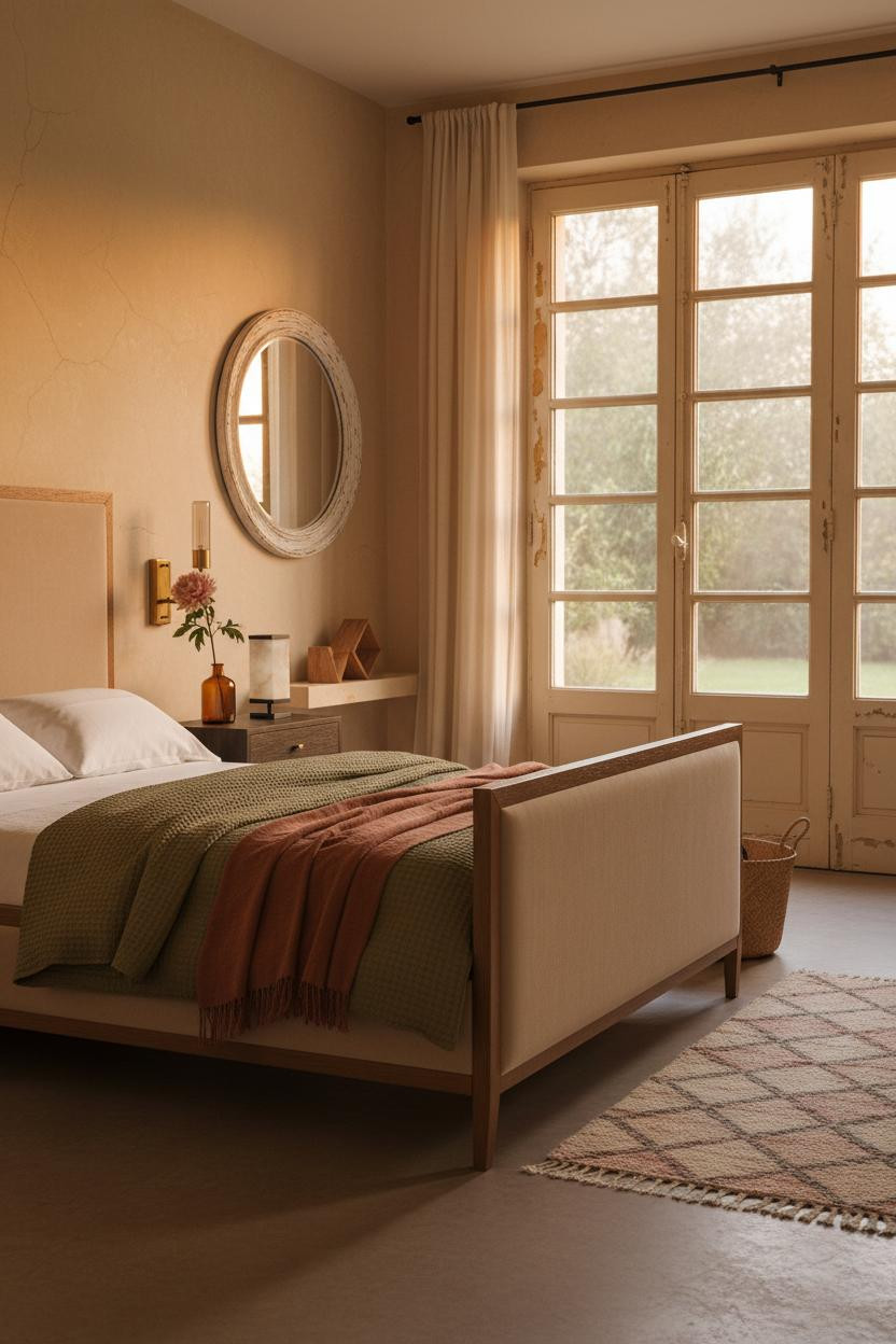 French Shabby Chic Bedroom Distressed Doors