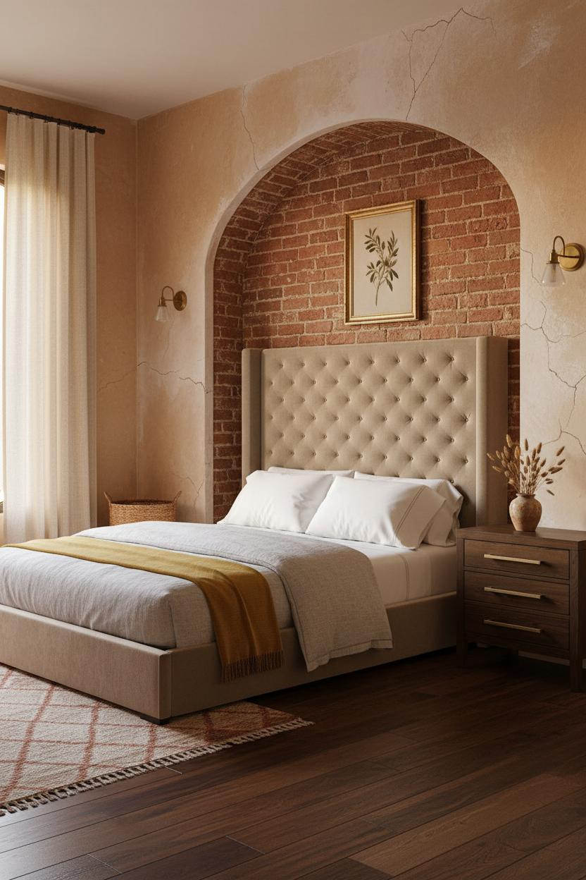 French Shabby Chic Bedroom Terracotta Niche