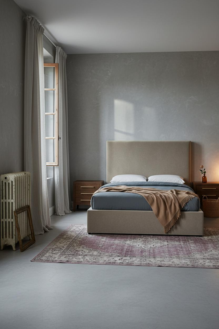 French Shabby Chic Bedroom Vintage Radiator
