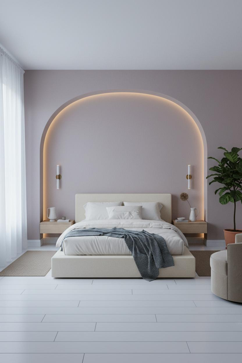 Girly Bedroom Mauve Arch Women