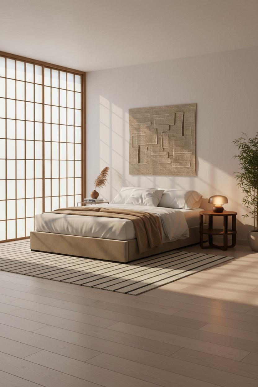 Japanese Bedroom Shoji Screen Japandi
