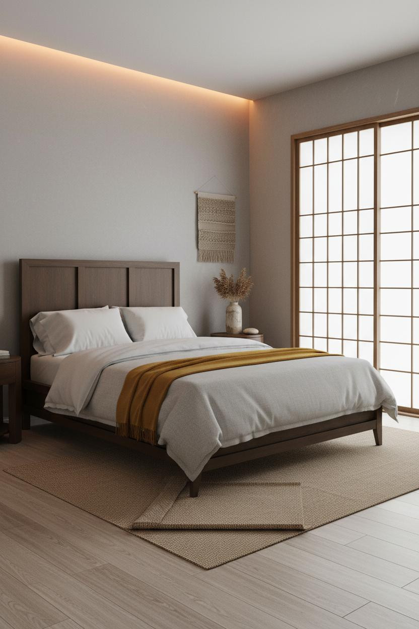 Japanese Bedroom Shoji Screen Minimal