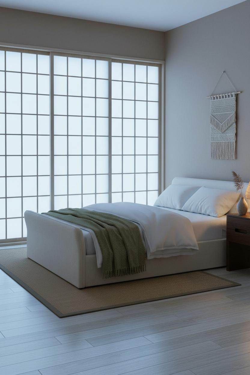 Japanese Bedroom Shoji Screen Morning Light