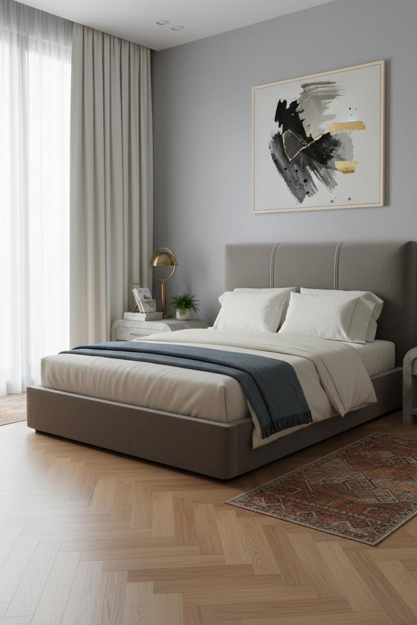 King Bedroom Ideas Modern Master Linen Curtains