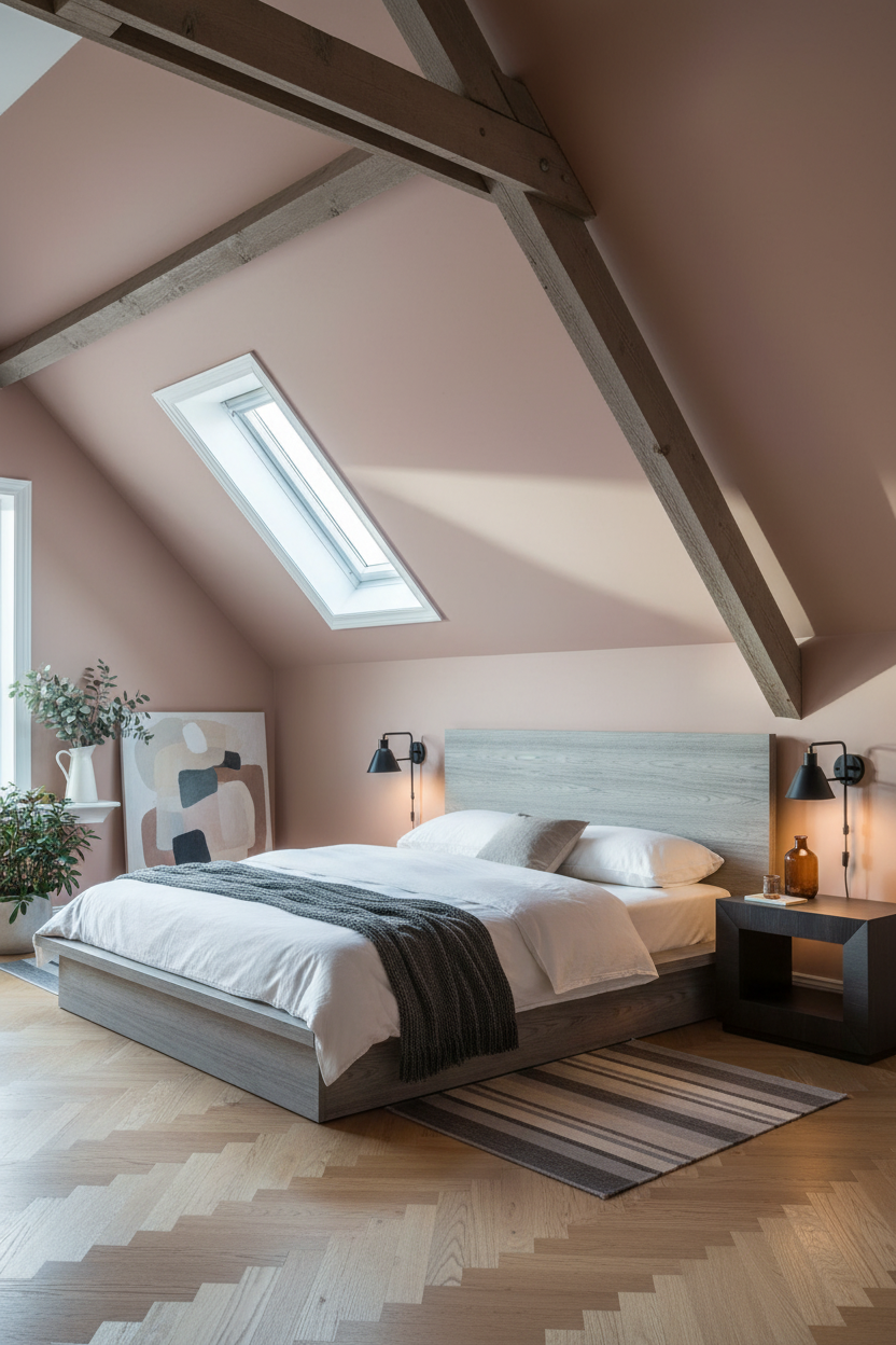 Loft Bedroom Exposed Beams Dormer Window