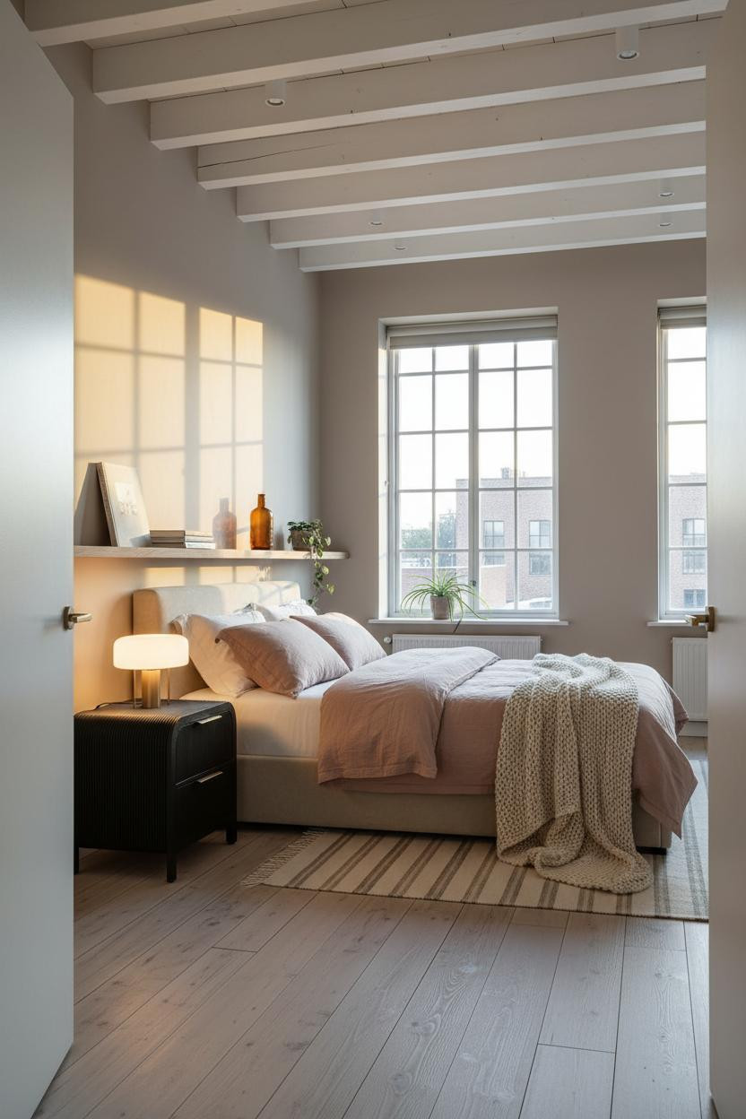 Loft Bedroom Scandi Modern Small Space