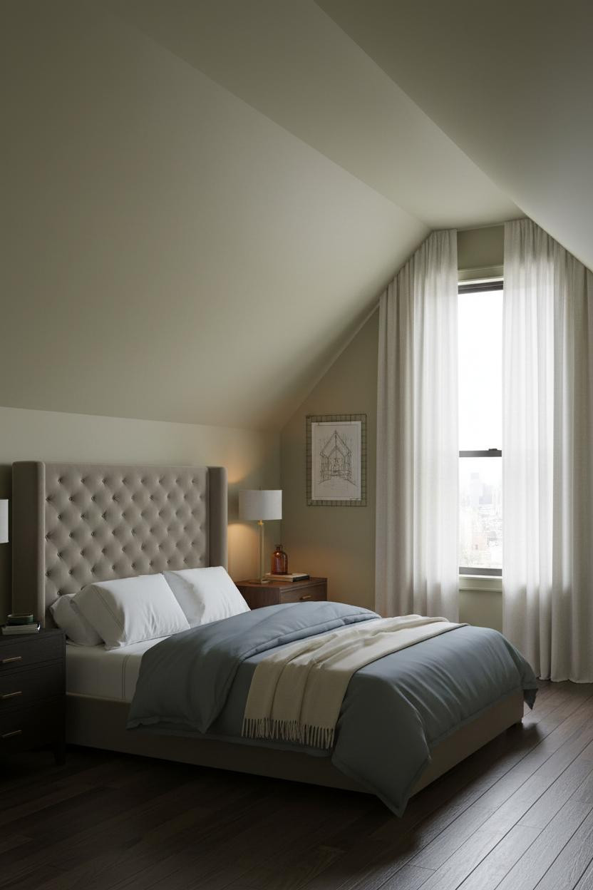 Low Attic Bedroom Dormer Window Sage