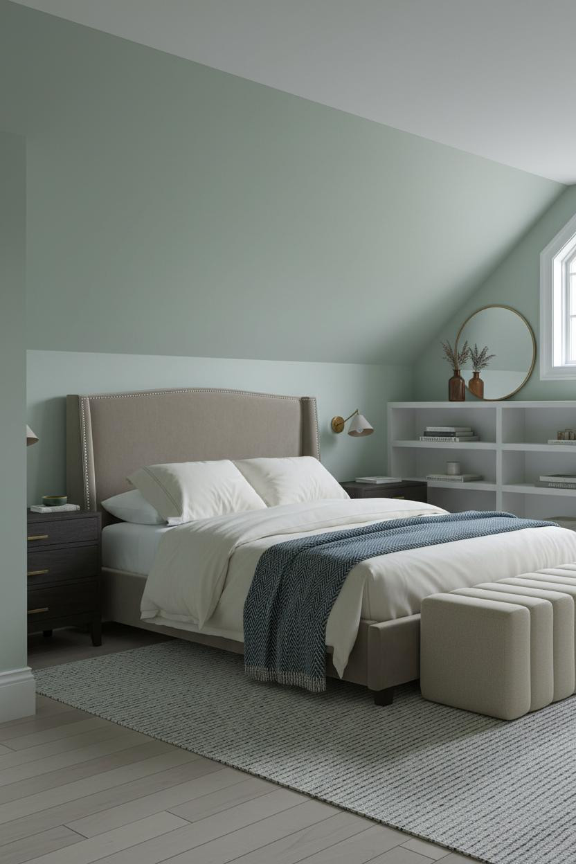 Low Attic Bedroom Guest Room Design