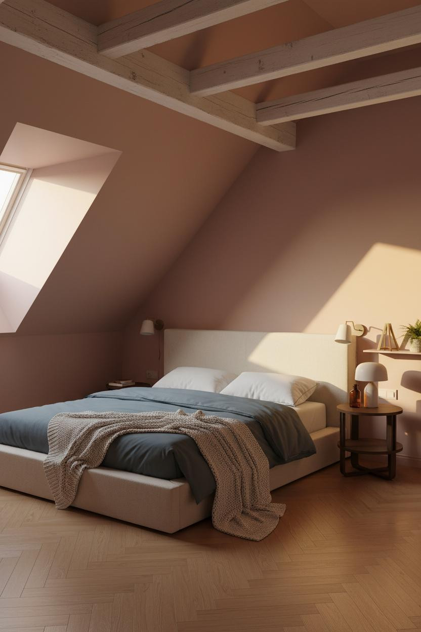 Low Attic Bedroom Guest Room Design