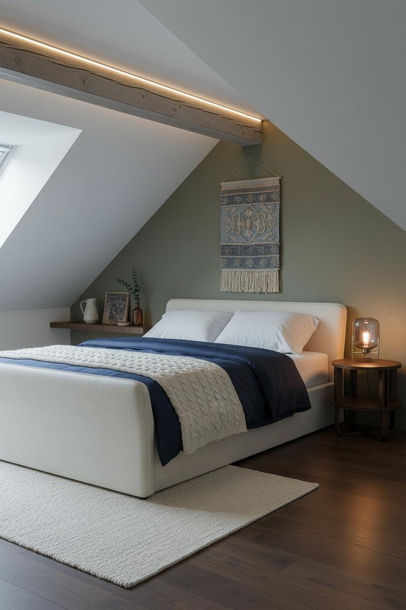 Low Attic Bedroom Modern Farmhouse Guest Room