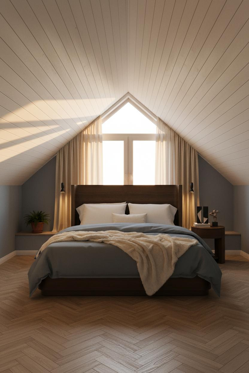 Low Attic Bedroom Sloped Ceiling Master