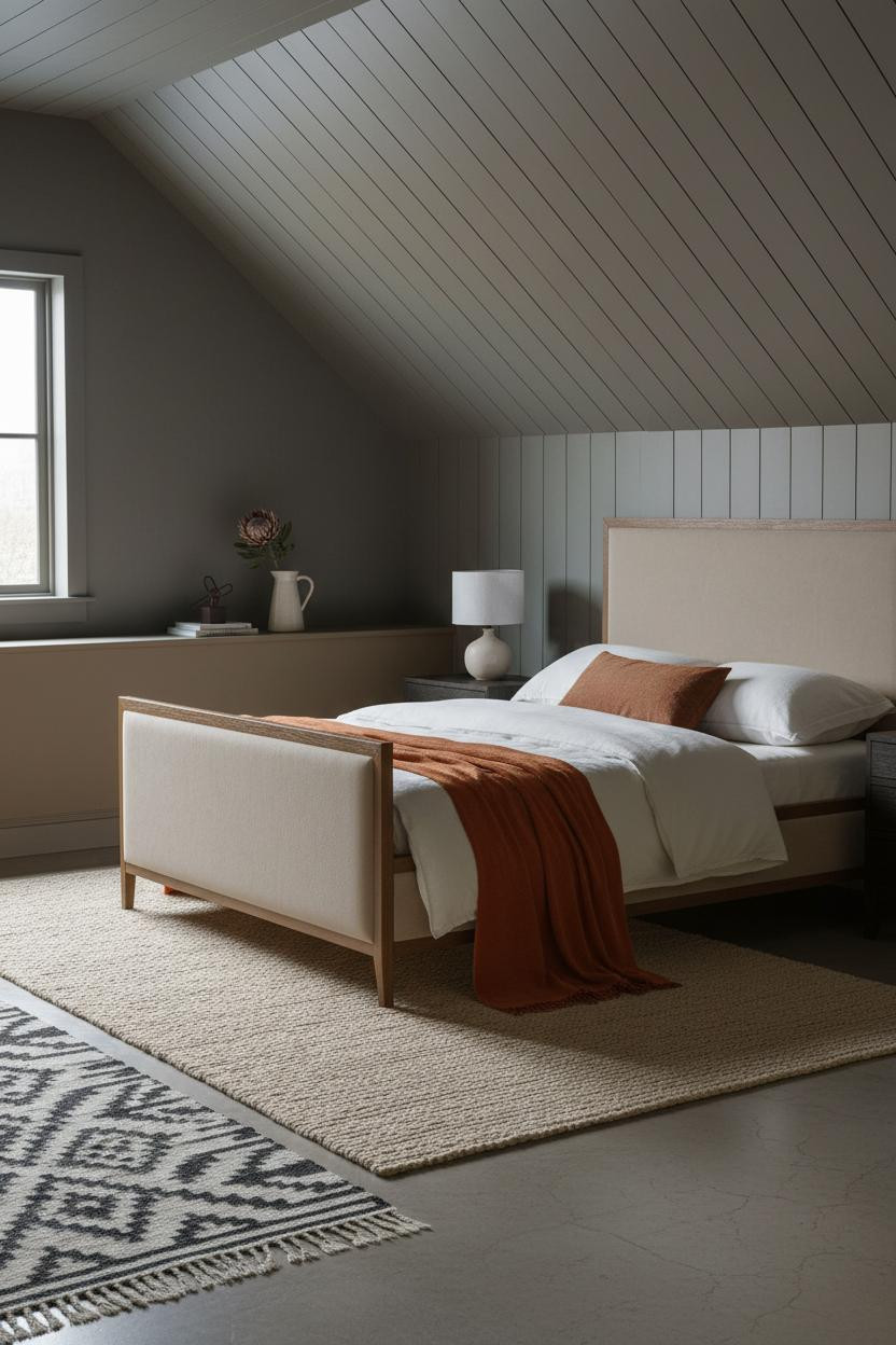 Low Ceiling Attic Bedroom Slanted Walls Dormer