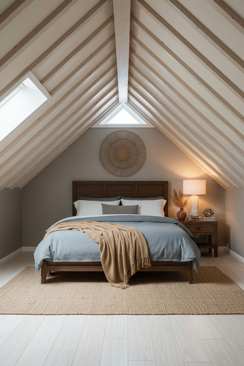 Low Ceiling Attic Bedroom Slanted Walls Natural Light