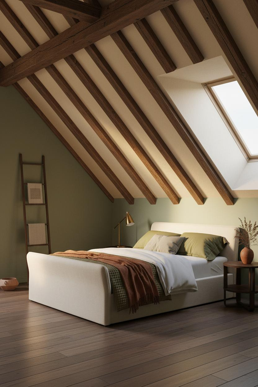 Low Ceiling Attic Bedroom Slanted Walls Sage