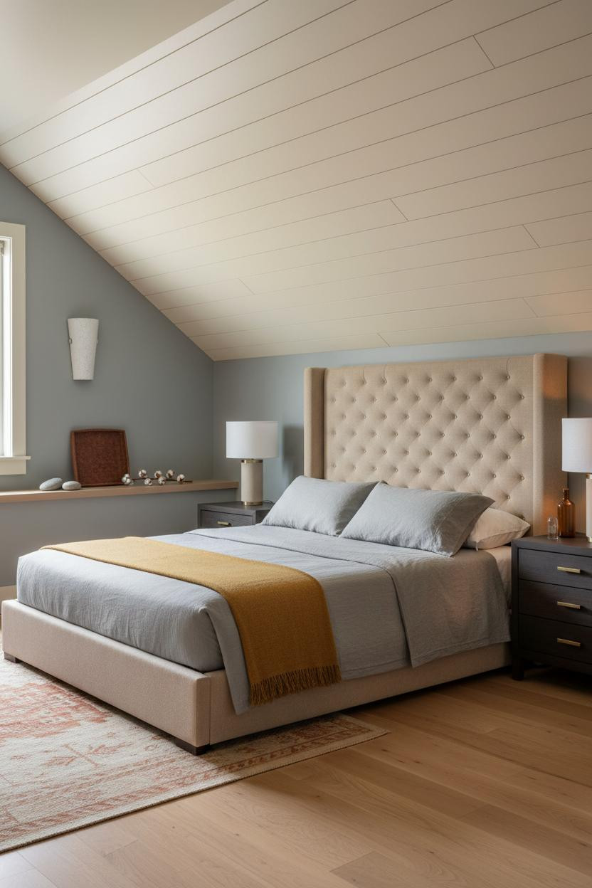 Low Ceiling Attic Bedroom Slanted Walls Shiplap