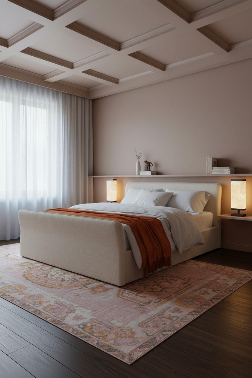 Luxury Bedroom Coffered Ceiling Master Suite