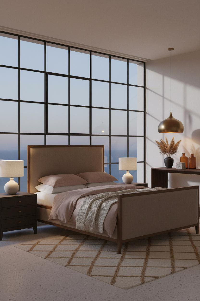 Luxury Bedroom Crittall Windows Terrazzo