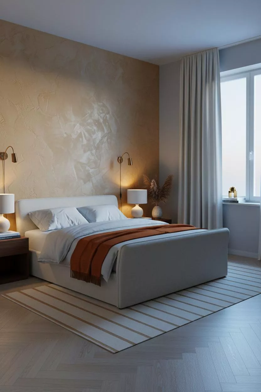 Luxury Bedroom Interior Design Venetian Plaster