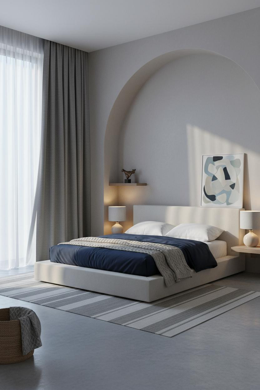 Luxury Bedroom Master Arched Alcove Modern