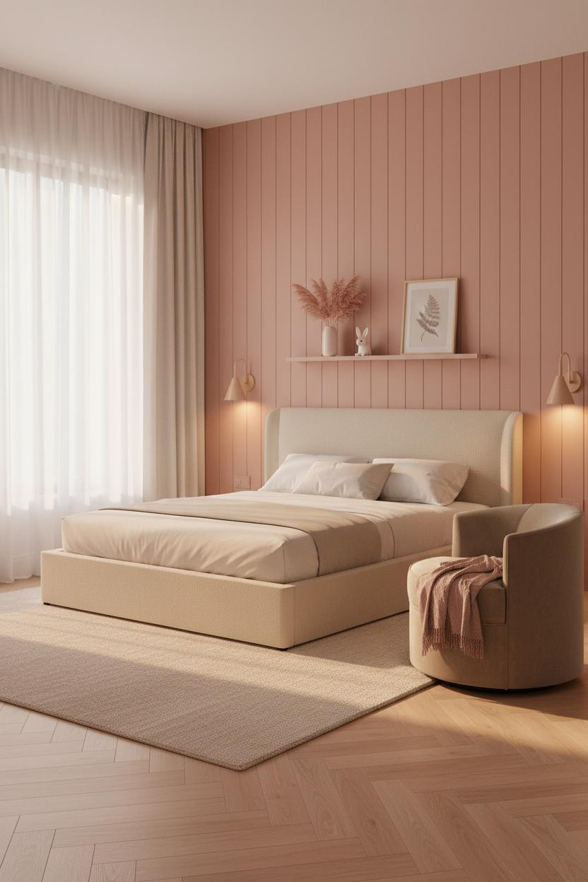 Luxury Kids Bedroom Blush Pink Shiplap