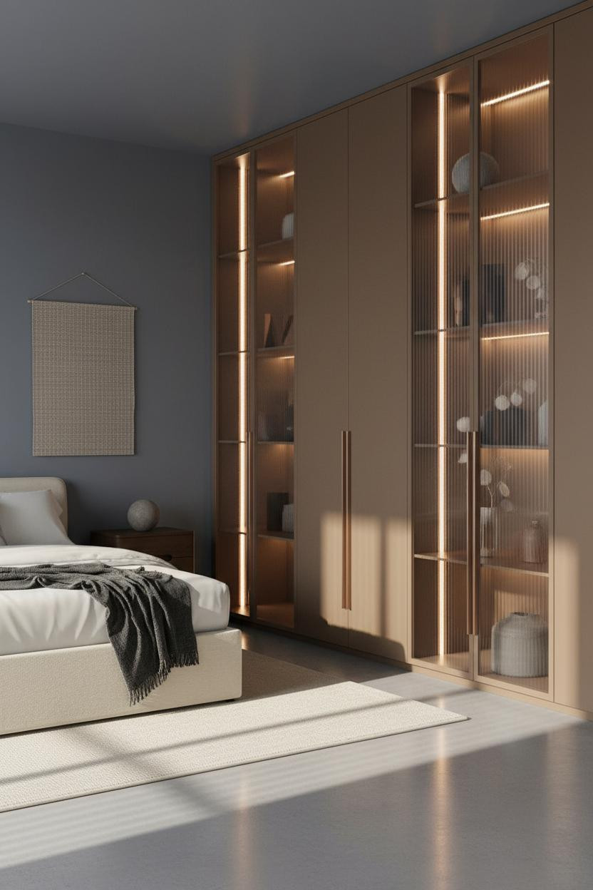 Luxury Wardrobe Design Bedroom Bronze Cabinetry