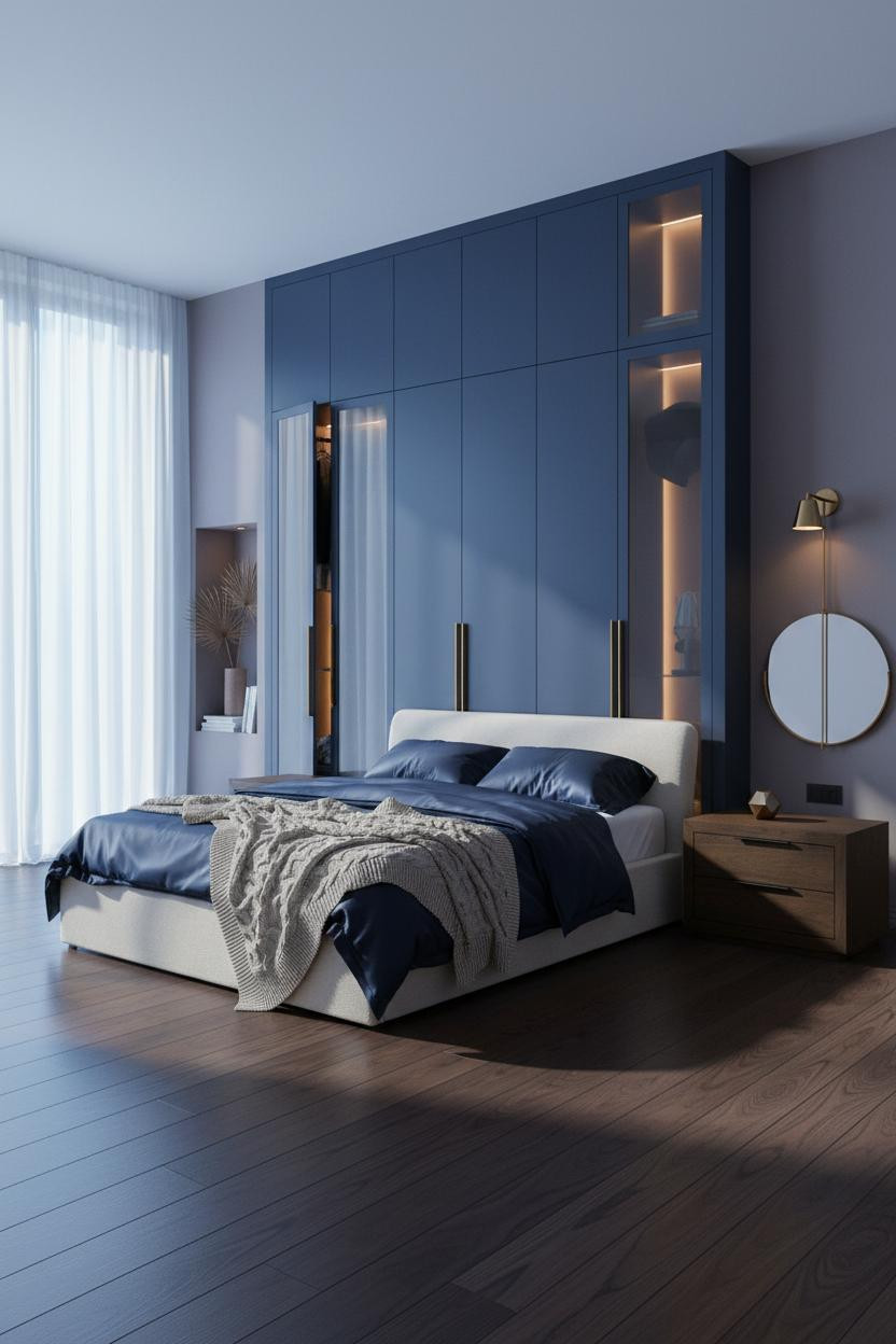 Luxury Wardrobe Design Bedroom Indigo Brass
