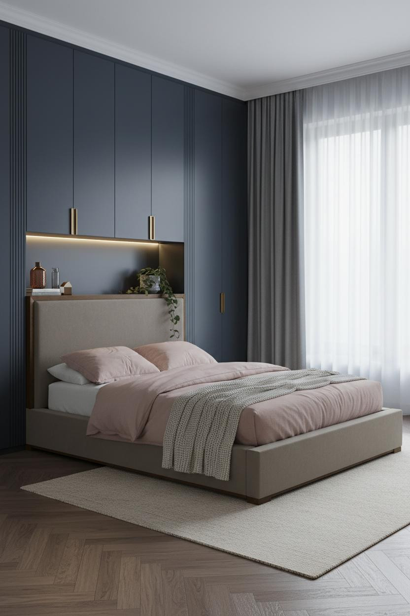 Luxury Wardrobe Design Bedroom Navy Cabinetry