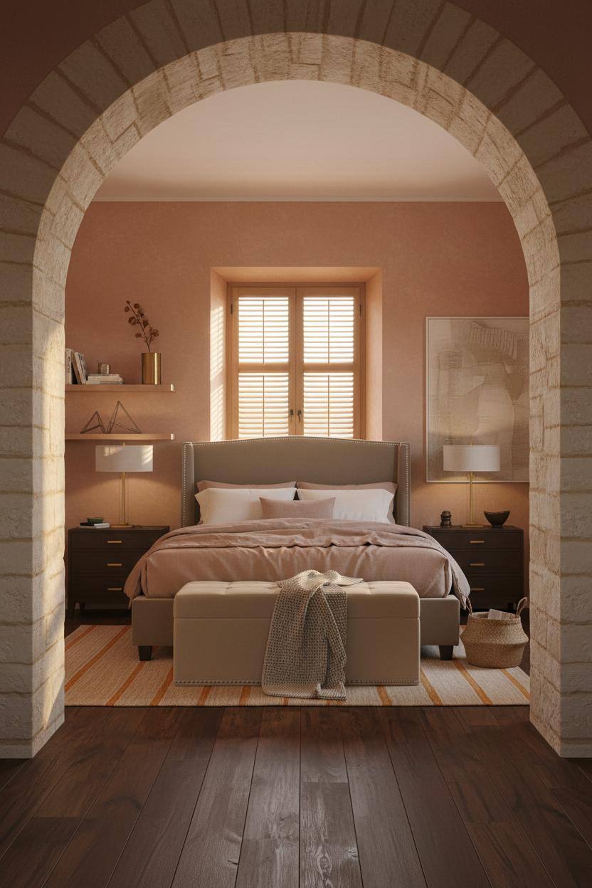 Mediterranean Bedroom Spanish Modern Archway