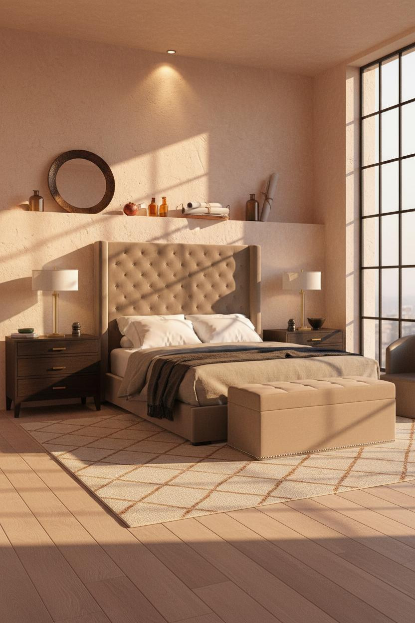 Mediterranean Bedroom Spanish Modern Plaster