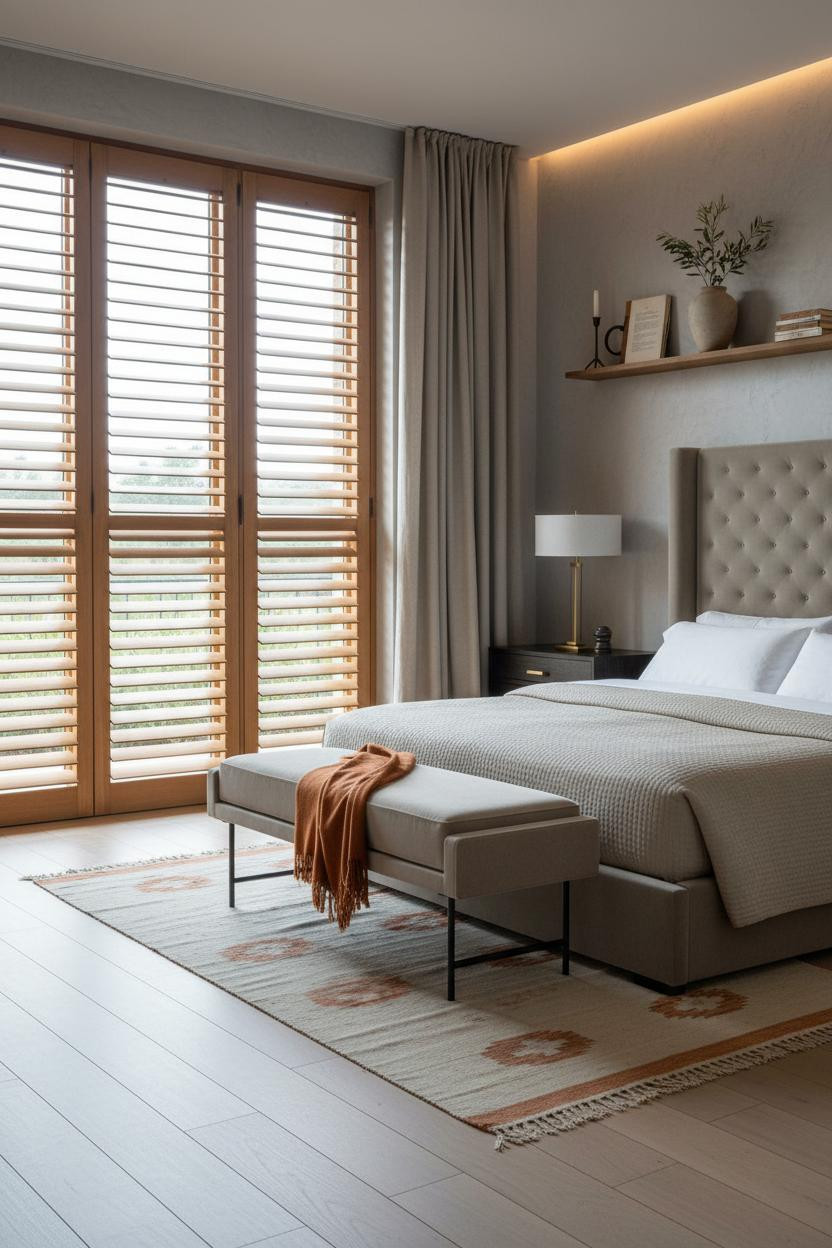 Mediterranean Bedroom Spanish Shutters Coastal