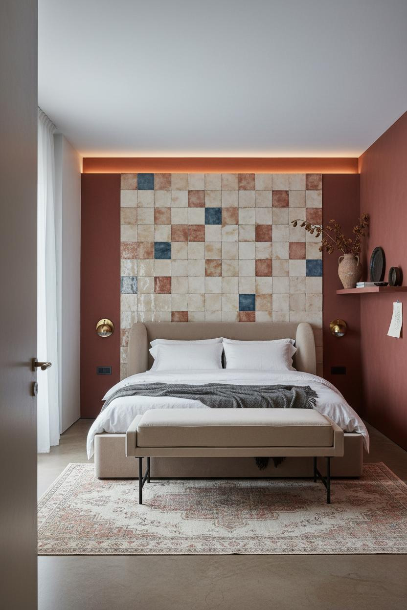 Mediterranean Bedroom Zellige Tiles Spanish Modern