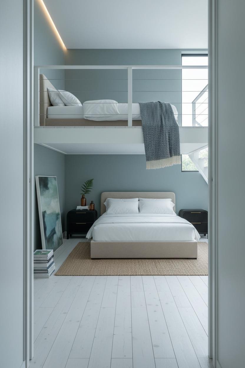 Mezzanine Bedroom Coastal Loft Platform
