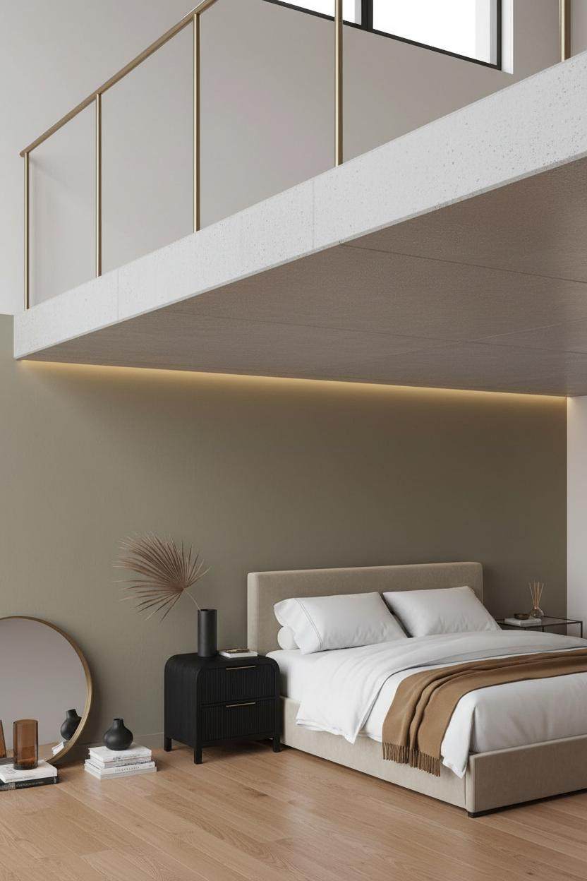Mezzanine Bedroom Floating Platform Loft
