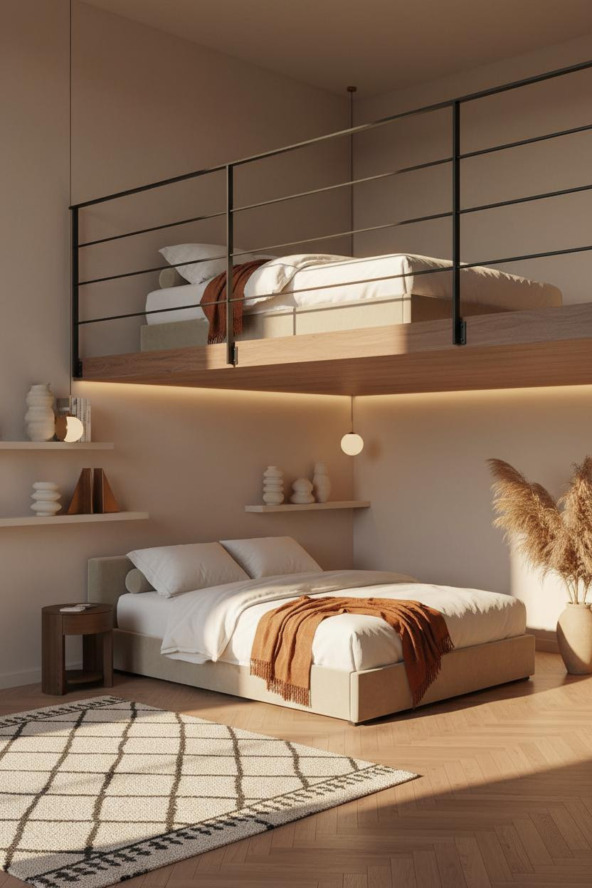 Mezzanine Bedroom Platform Bed Loft