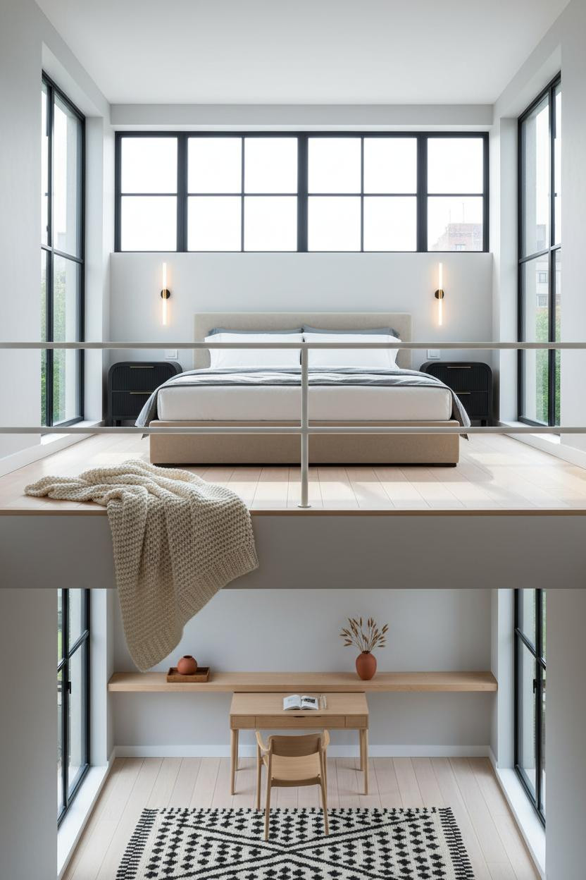 Mezzanine Bedroom Scandi Loft Platform