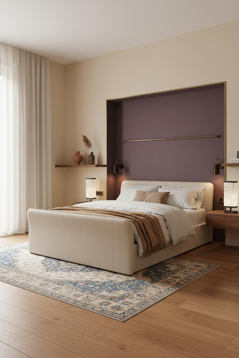 Mid Century Eclectic Bedroom Plum Niche