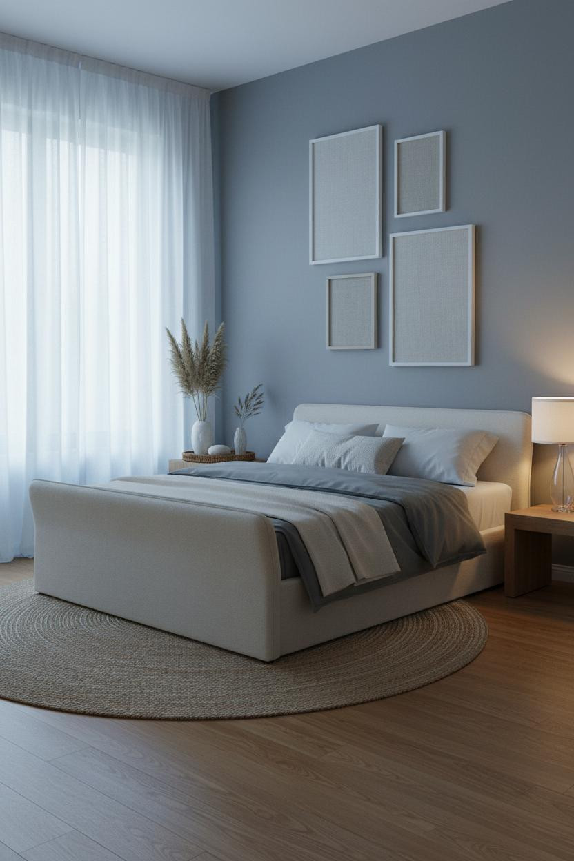 Minimalist Nightstand Styling Gallery Wall Bedroom