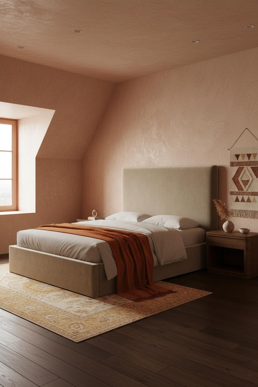 Modern Earthy Bedroom Japandi Attic Dormer